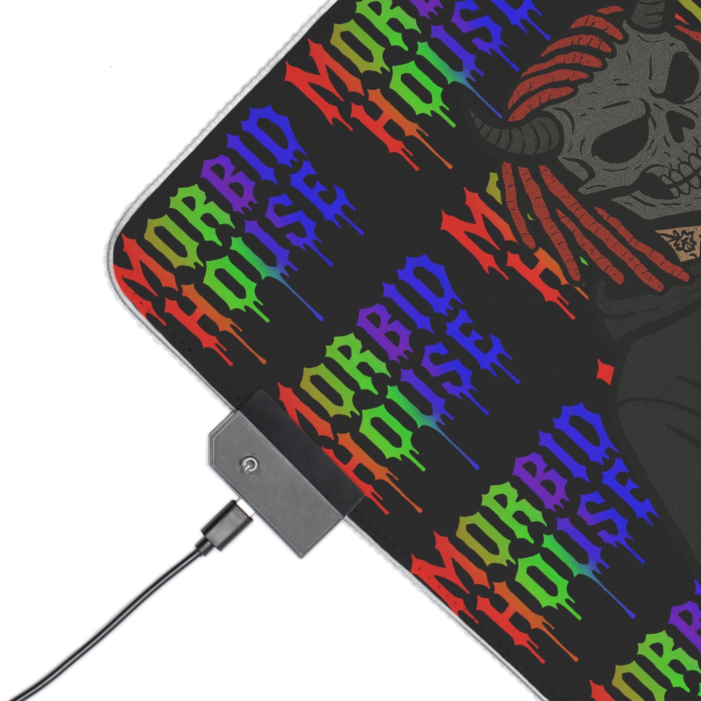 LED Gaming Mouse Pad with Morbid House Design - RGB Lighting