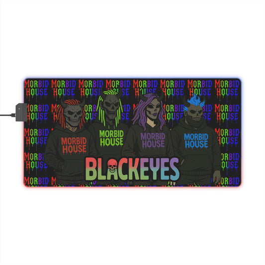 LED Gaming Mouse Pad with Morbid House Design - RGB Lighting