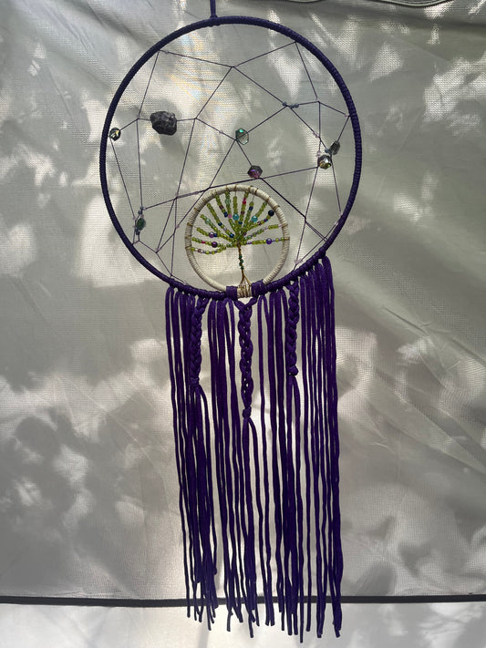 One of a kind handmade Dreamcatcher with beaded tree