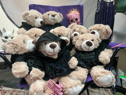 Autographed hand designed BlackEye Bears with Hoodies limited to 12