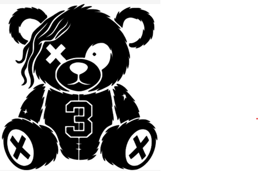 Black Eyes THREE Bear Vinyl Decal