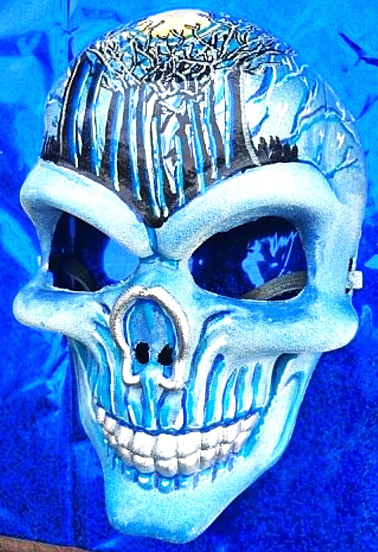 Custom FOUR artmask - Backwoods moonlight - Blacklight Reactive!
