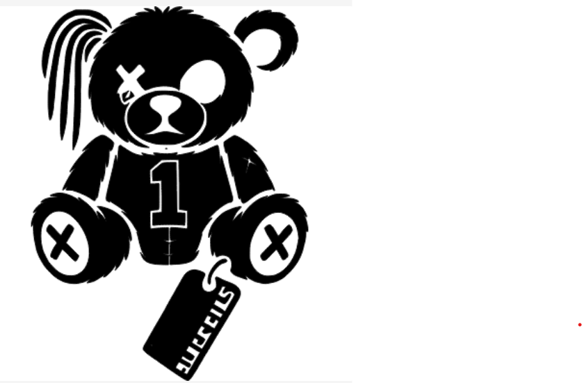Black Eyes ONE Bear Vinyl Decal