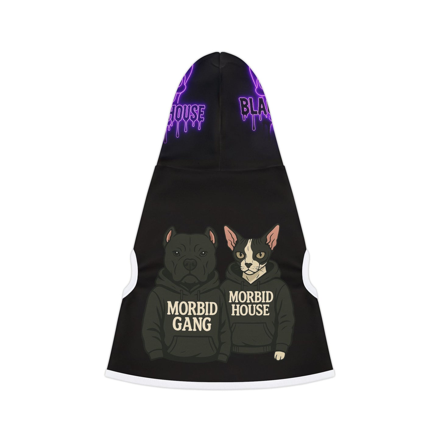 Pet Hoodie with 'Morbid Gang' Design