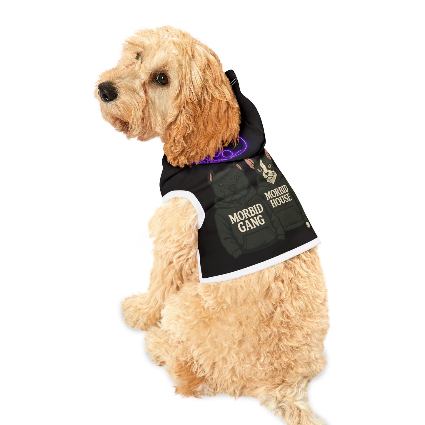 Pet Hoodie with 'Morbid Gang' Design