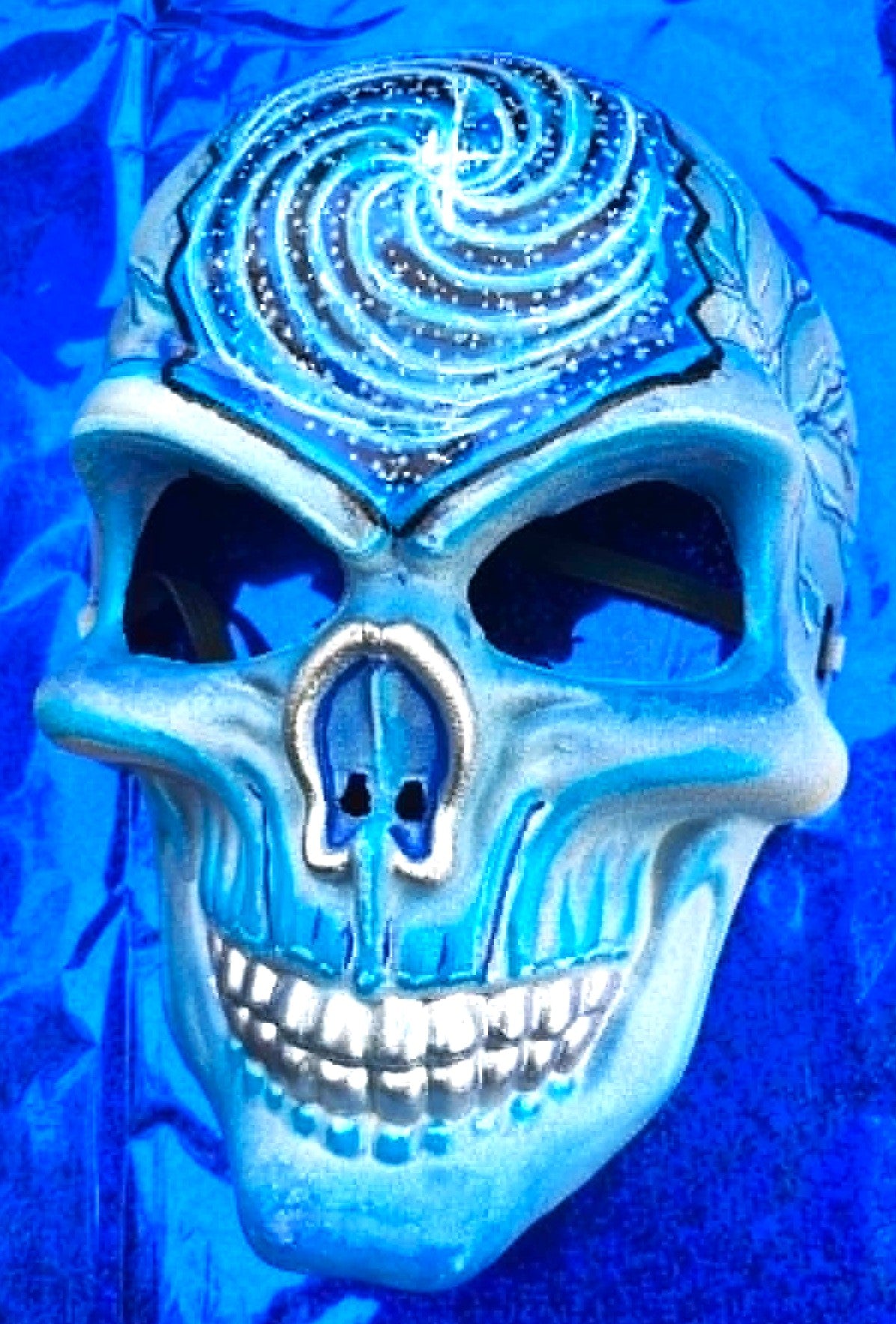 Custom FOUR artmask - Cosmic Swirl Blacklight Reactive!