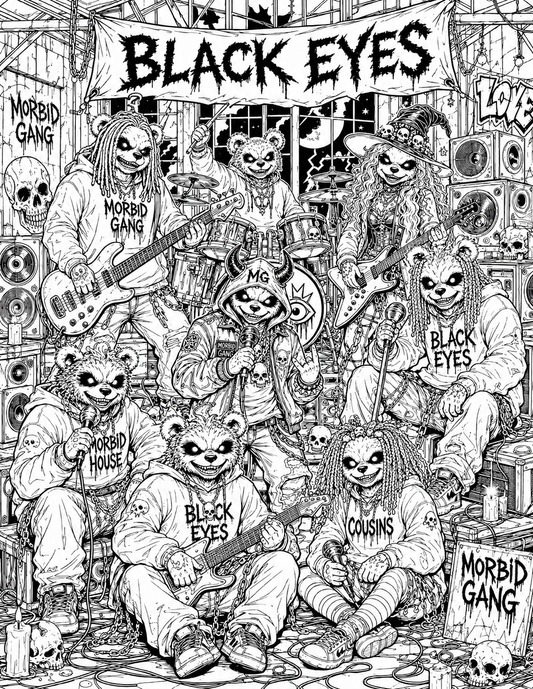 FREE Black Eyes Coloring Pages