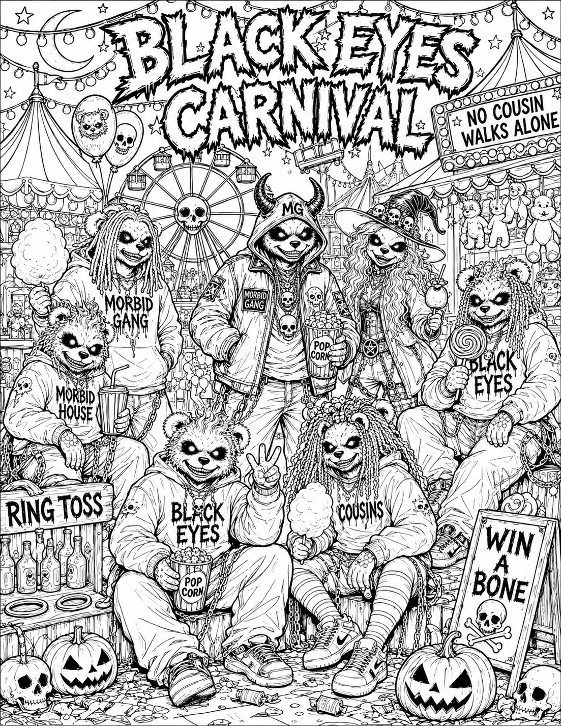 FREE Black Eyes Coloring Pages