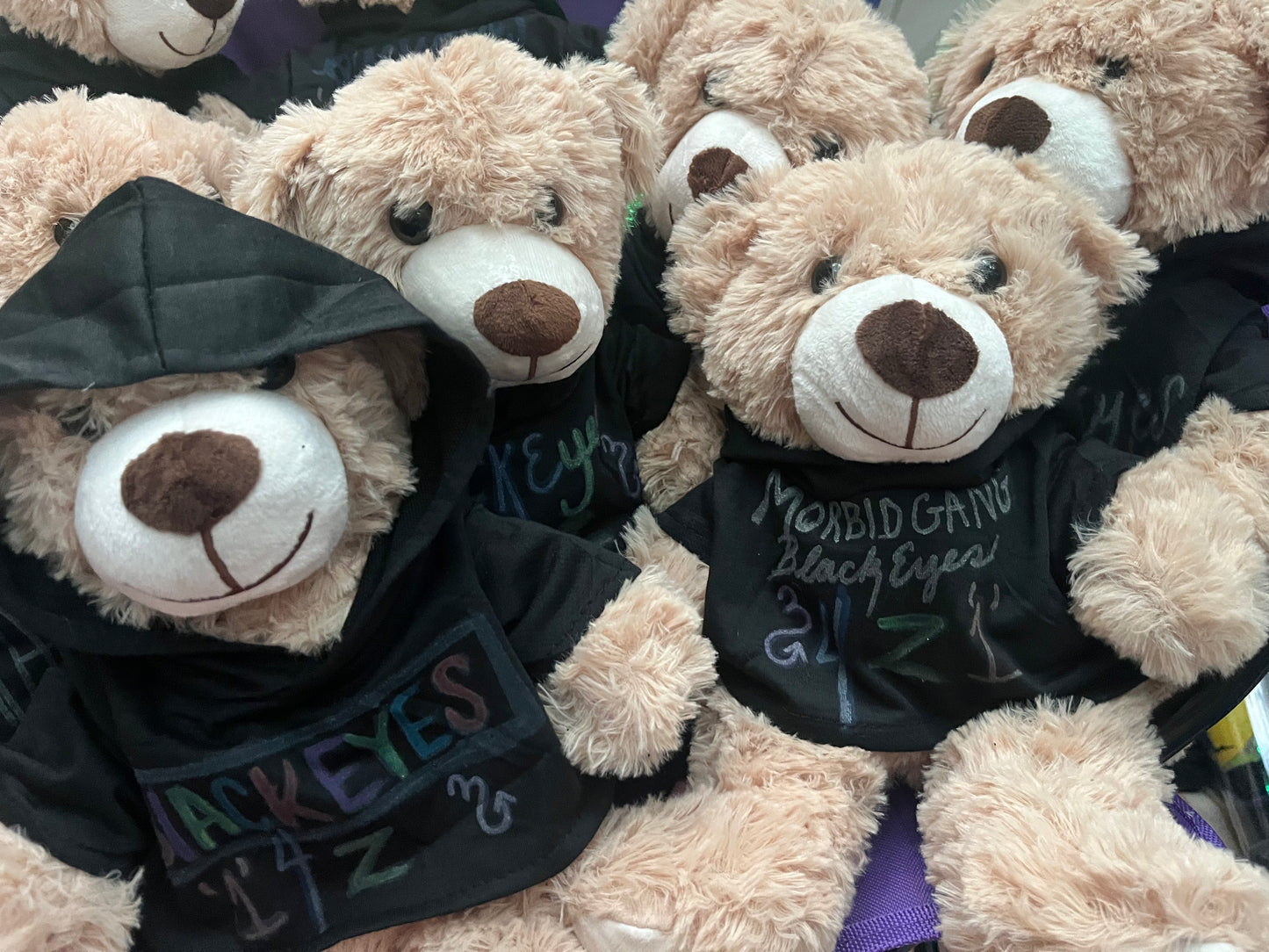 Autographed hand designed BlackEye Bears with Hoodies limited to 12