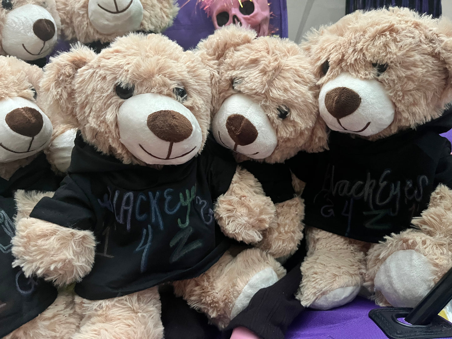 Autographed hand designed BlackEye Bears with Hoodies limited to 12