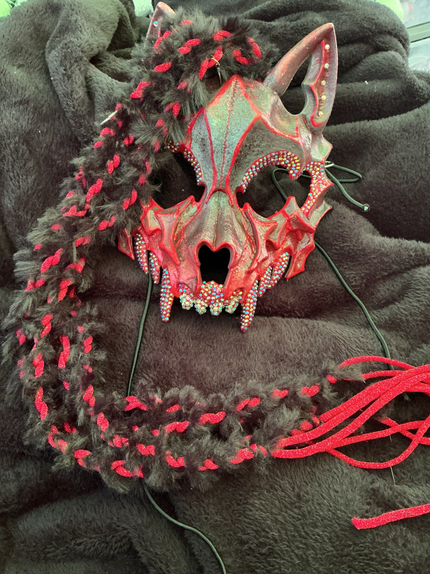 Limited Edition Red Wolf Primal Moonlit ONE mask (ONE OF A KIND)