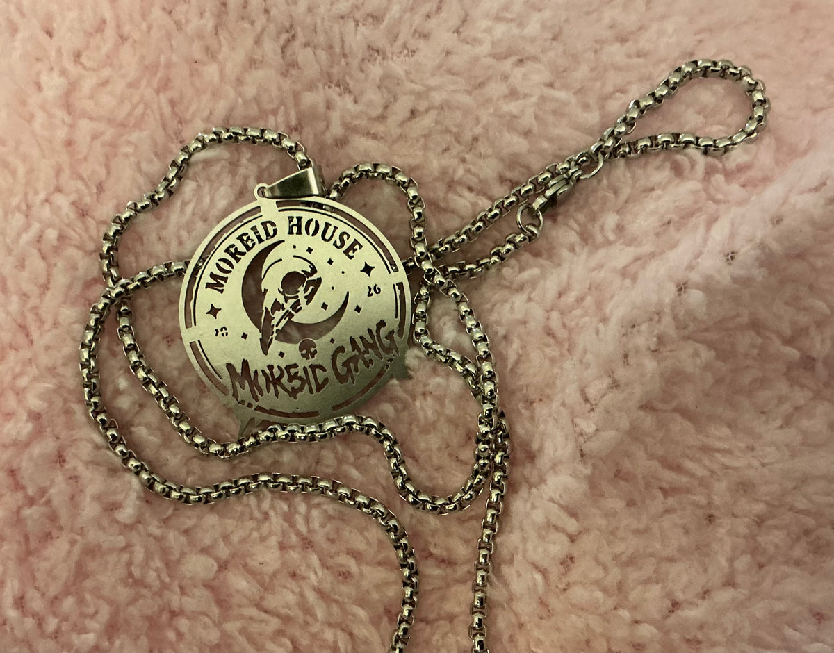 Morbid House stainless steel charm with chain