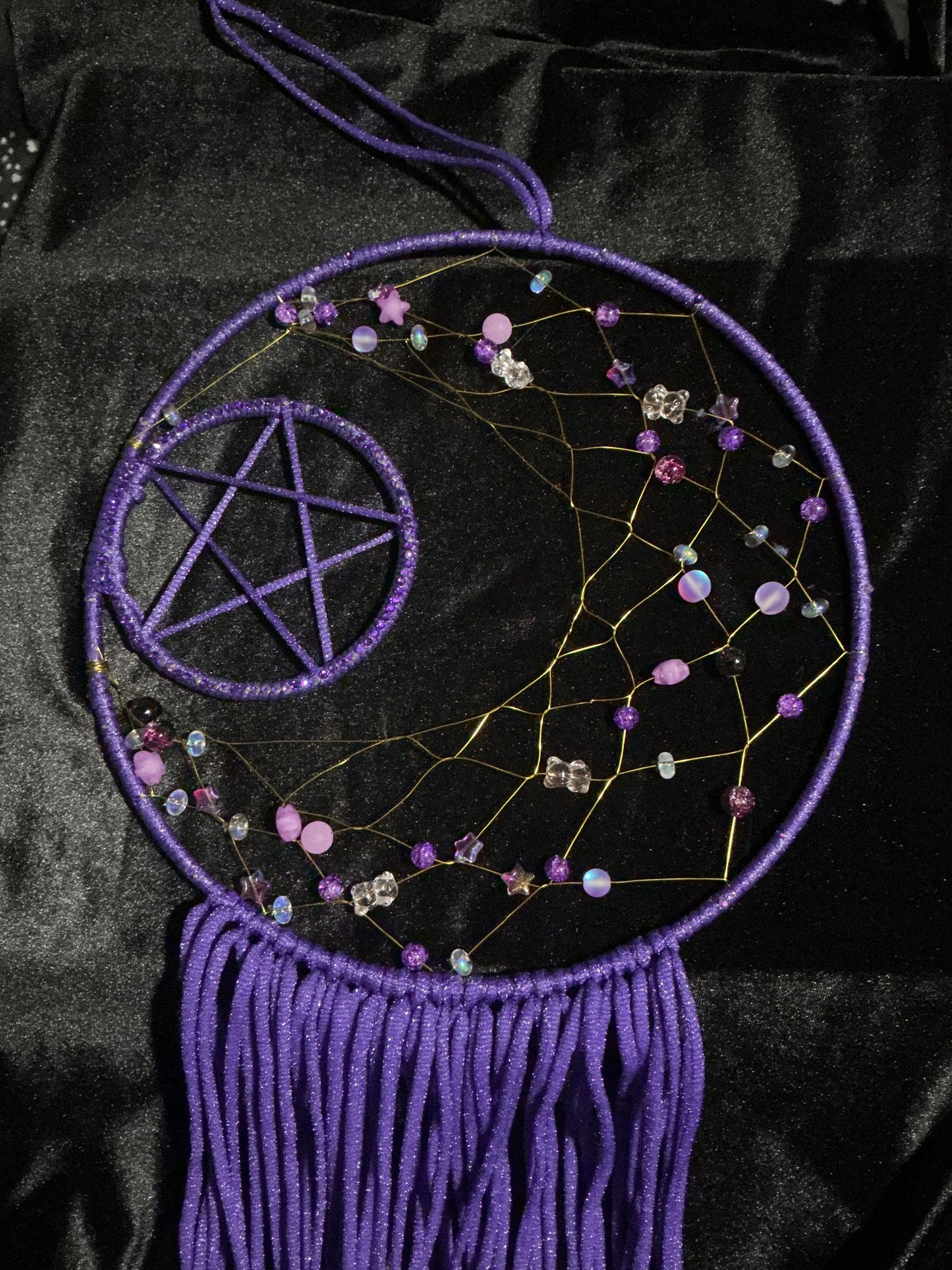 Purple THREE bear custom dreamcatcher 1/1