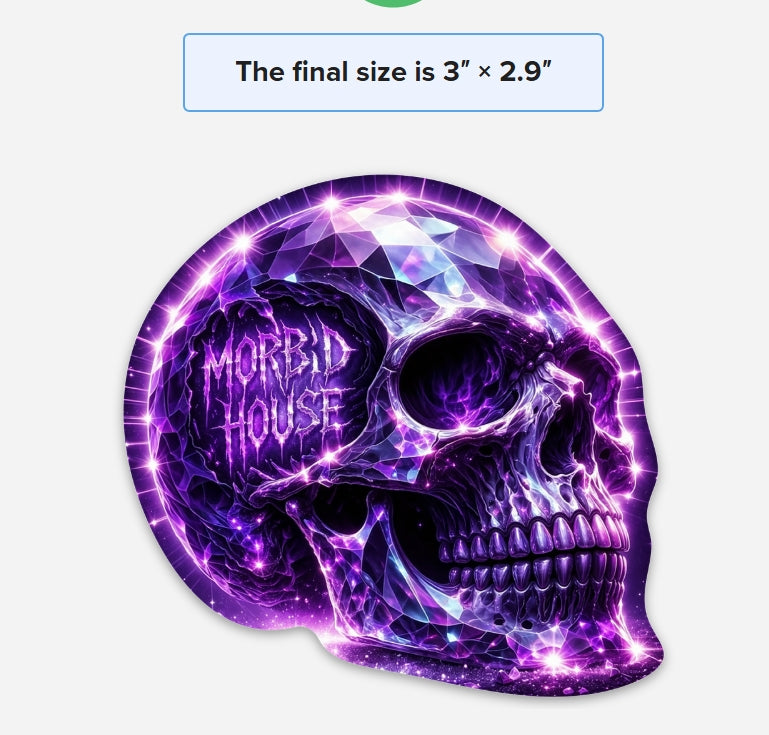 Morbid House Crystal Skull large Sticker