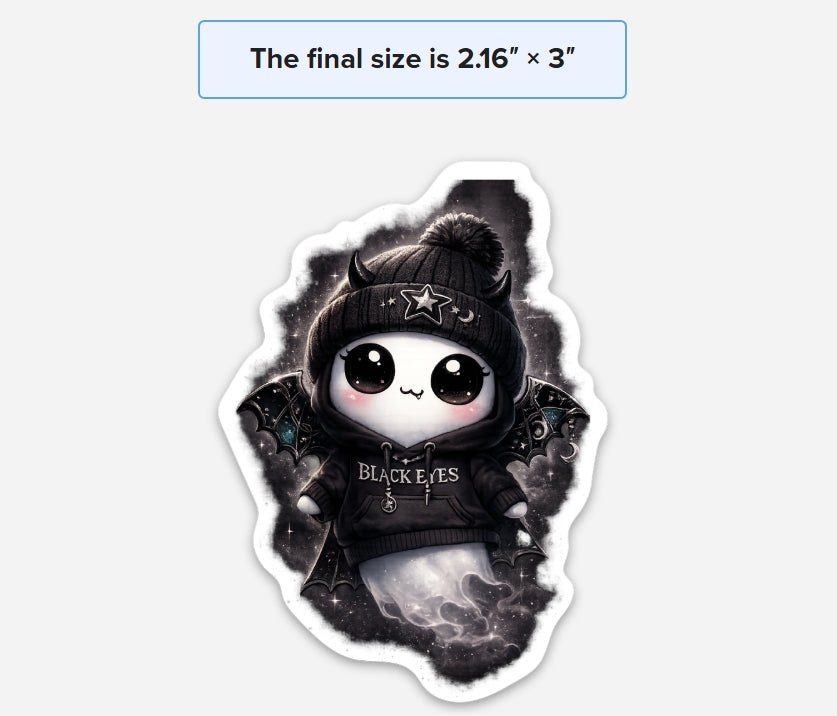 Black Eyes Ghostly sticker