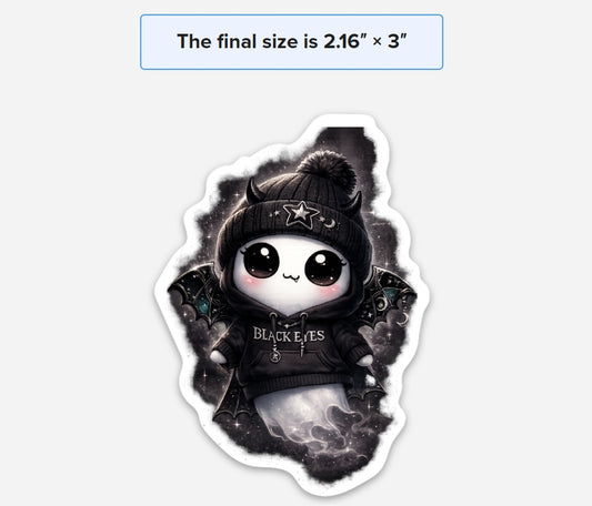 Black Eyes Ghostly sticker