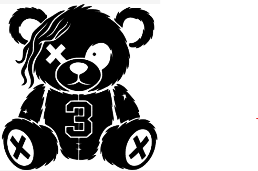Black Eyes THREE Bear Vinyl Decal
